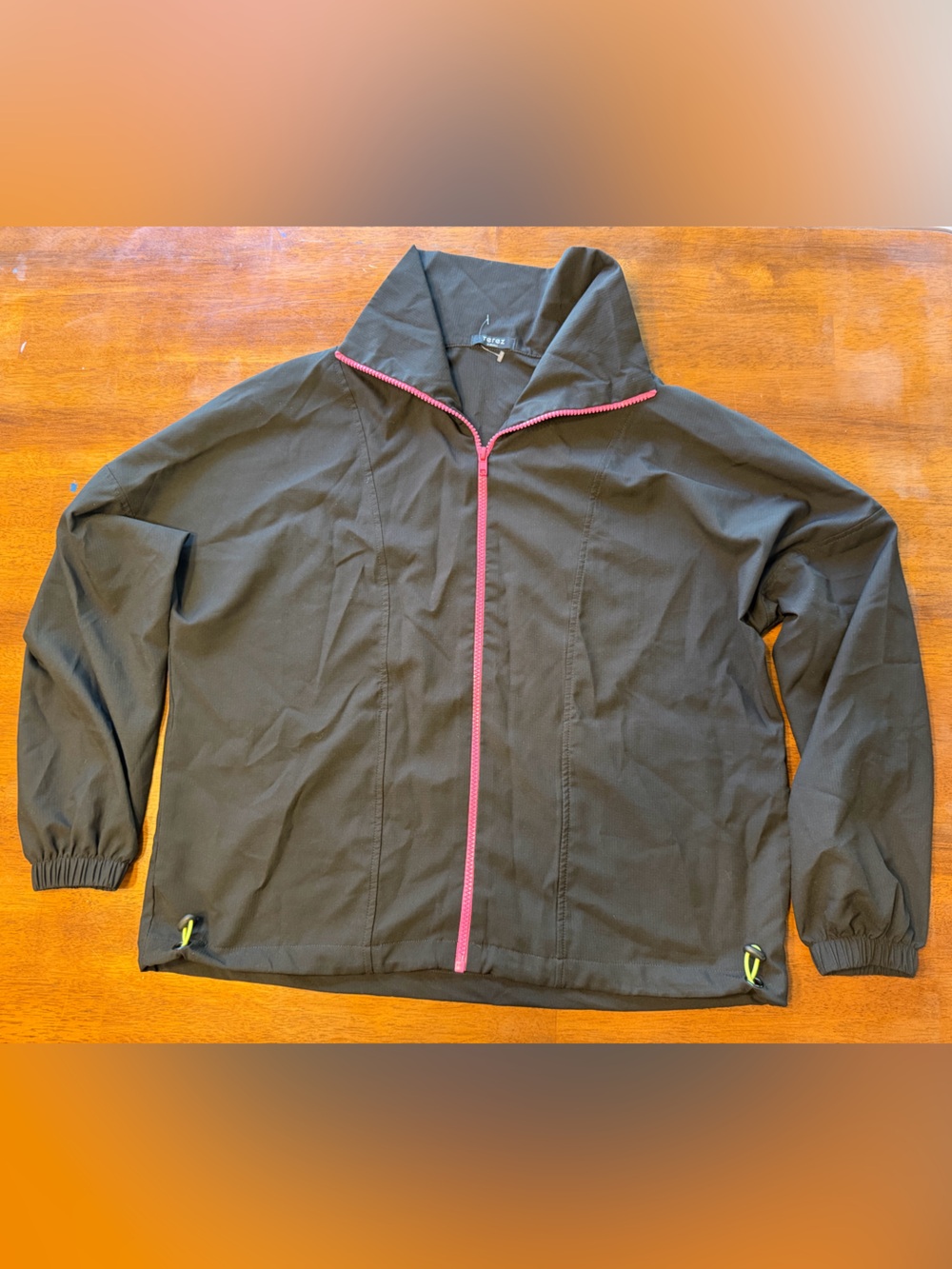Terez Black Jacket with Pink Zipper - Size XS